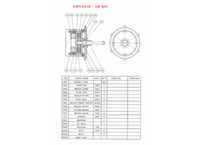브레이크(0.5톤 ~ 10톤 일반)